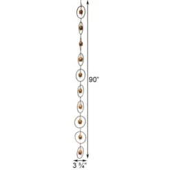 Ancient Graffiti Lawn & Garden Bell Rain Chain, Copper