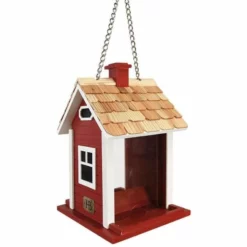 Home Bazaar Bellport Cottage Holiday Red Bird Feeder