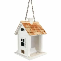 Home Bazaar Hanging Feeders Bellport Cottage Holiday White Bird Feeder