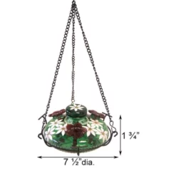 Parasol Bloom Botanica Hummingbird Feeder With Perch, Green