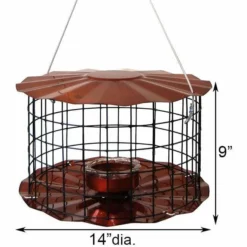 Erva Tool & Die Caged Copper Colored Bluebird Feeder