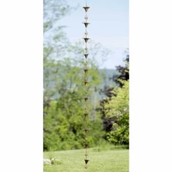 Ancient Graffiti Calla Lilies And Bells Rain Chain Lawn & Garden