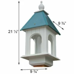 A Wing And A Prayer Camellia Bird Feeder With Verdigris Roof