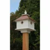 A Wing And A Prayer Decorative Houses Carriage Bird House With Hammered Copper Colored Metal Roof