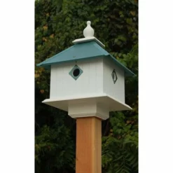 A Wing And A Prayer Carriage Bird House With Verdigris Roof