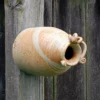 Anthony Stoneware Post / Pole Mounted Houses Ceramic Bottle Butternut Bird House