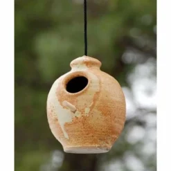 Anthony Stoneware Hanging Feeders Ceramic Butternut Small Bird Feeder