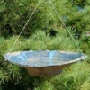 Anthony Stoneware Ceramic French Blue Large Bird Bath Hanging Bird Baths