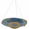 Anthony Stoneware Ceramic French Blue Medium Bird Bath Hanging Bird Baths