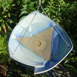 Anthony Stoneware Ceramic French Blue Small Bird Bath