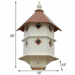 A Wing And A Prayer Chateau Bird House With Hammered Copper Colored Metal Roof Decorative Houses