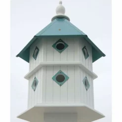 A Wing And A Prayer Chateau Bird House With Verdigris Roof