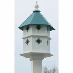A Wing And A Prayer Chateau Bird House With Verdigris Roof