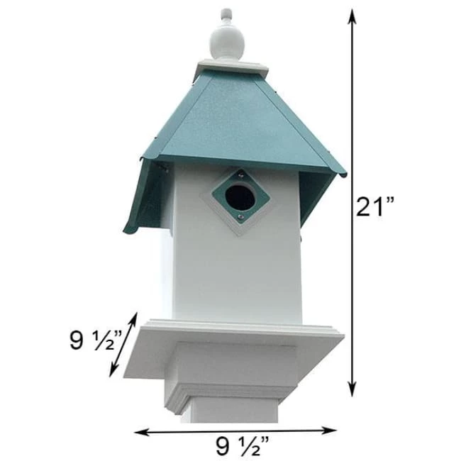 A Wing And A Prayer Decorative Houses Classic Bluebird House With Verdigris Roof 3 A Wing And A Prayer Decorative Houses Classic Bluebird House With Verdigris Roof