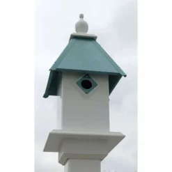 A Wing And A Prayer Decorative Houses Classic Bluebird House With Verdigris Roof