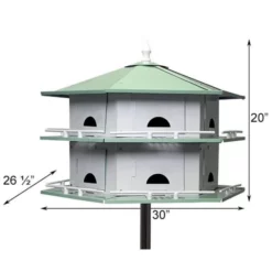Heath Mfg Convertible Purple Martin 12 Room House Post / Pole Mounted Houses