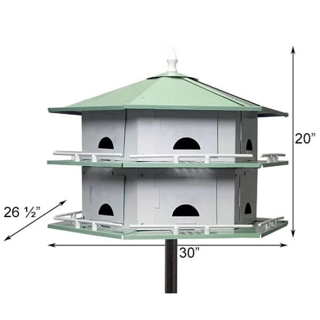 Heath Mfg Convertible Purple Martin 12 Room House Post / Pole Mounted Houses 4 Heath Mfg Convertible Purple Martin 12 Room House Post / Pole Mounted Houses