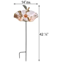 Achla Standing Bird Baths Copper Hummingbird Bird Bath And Stake