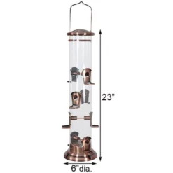 Woodlink Hanging Feeders Copper Mega Tube Bird Feeder