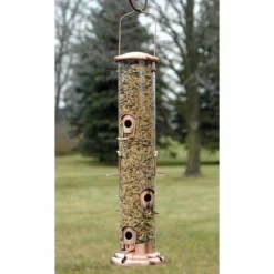 Woodlink Hanging Feeders Copper Mega Tube Bird Feeder