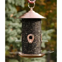 Woodlink Hanging Feeders Copper Mixed Seed Mesh Bird Feeder