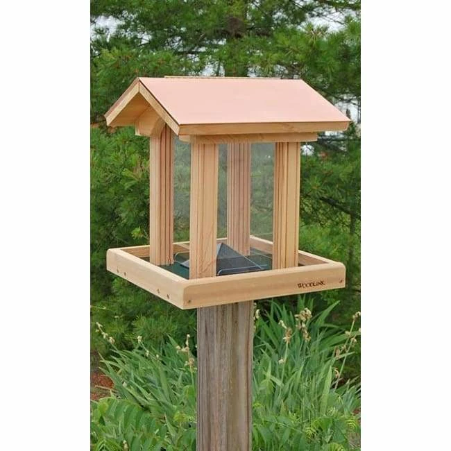 Woodlink Coppertop Cedar Hopper Bird Feeder Hopper Feeders 3 Woodlink Coppertop Cedar Hopper Bird Feeder Hopper Feeders