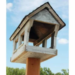 Bird In Hand Post / Pole Mounted Feeders Covered Bridge Bird Feeder