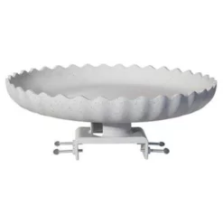 Farm Innovators Deck Mounted Bird Baths Decorative Scalloped Bird Bath W/ Deck Mount