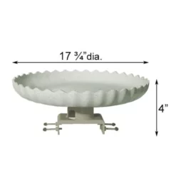 Farm Innovators Deck Mounted Bird Baths Decorative Scalloped Bird Bath W/ Deck Mount