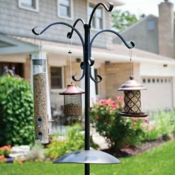 Panacea Products Bird Feeder Accessories Deluxe Bird Black Feeding Station Kit, 7'9"