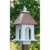 A Wing And A Prayer Dogwood Bird Feeder With Hammered Copper Colored Metal Roof Decorative Feeders