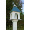 A Wing And A Prayer Decorative Feeders Dogwood Bird Feeder With Verdigris Roof