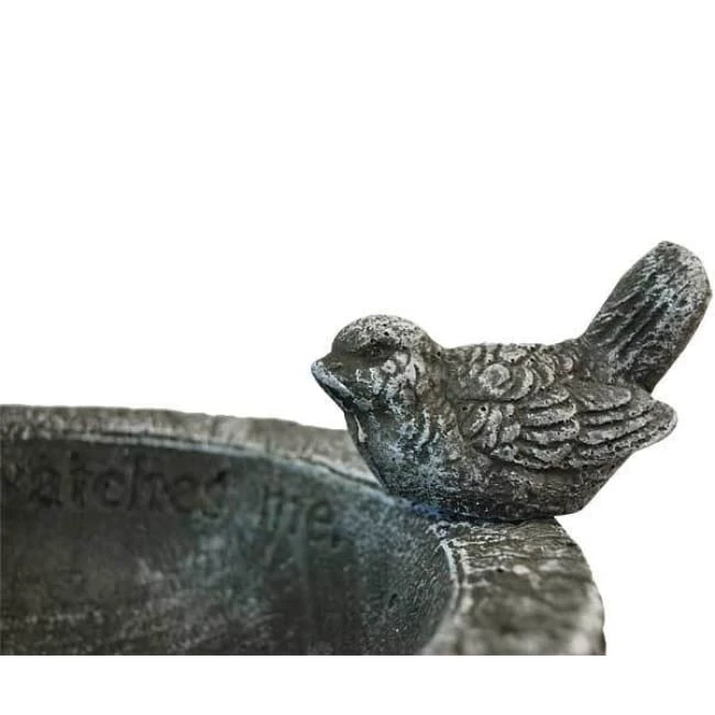 Athens Stonecasting Standing Bird Baths His Eye Is On The Sparrow, Forest White Bird Bath 7 Athens Stonecasting Standing Bird Baths His Eye Is On The Sparrow, Forest White Bird Bath