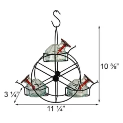 Parasol Hummingbird Feeders Ferris Wheel Hummingbird Feeder, Clear