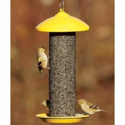 Stokes Select Hanging Feeders Finch Screen Mesh Yellow Bird Feeder