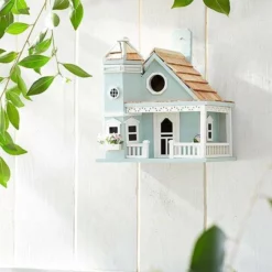 Home Bazaar Flower Pot Cottage Blue Bird House