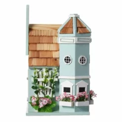 Home Bazaar Flower Pot Cottage Blue Bird House