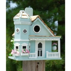 Home Bazaar Flower Pot Cottage Blue Bird House