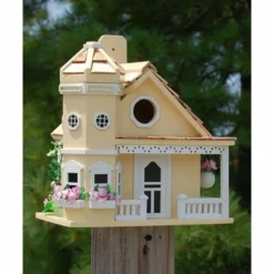 Home Bazaar Flower Pot Cottage Yellow Bird House