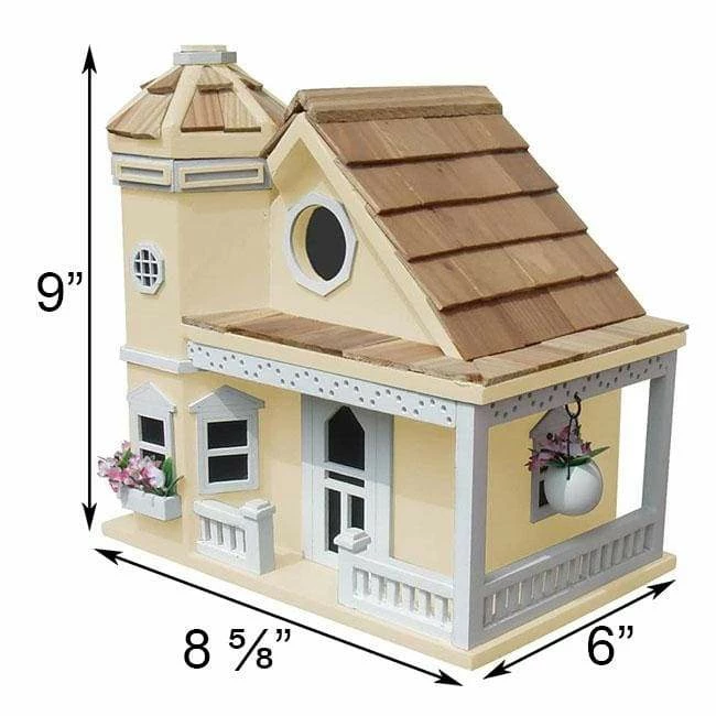 Home Bazaar Flower Pot Cottage Yellow Bird House 4 Home Bazaar Flower Pot Cottage Yellow Bird House