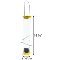 Droll Yankees New Generation 15" Finch Flocker Bird Feeder, Yellow