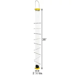 Droll Yankees New Generation 36" Finch Flocker Bird Feeder, Yellow Hanging Feeders