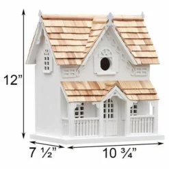 Home Bazaar Decorative Houses Gingerbread Cottage Bird House With Mounting Bracket