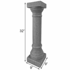 Emsco Group Lawn & Garden Greek Column Pedestal, Granite Colored, 32"H
