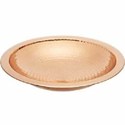 Achla Hammered Copper Colored Metal Bird Bath