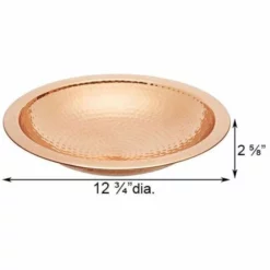 Achla Hammered Copper Colored Metal Bird Bath