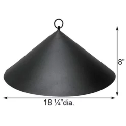 Achla Bird Feeder Accessories Hanging Black Squirrel Baffle