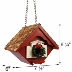 Home Bazaar Little Hanging Holiday Wren Cottage Decorative Houses