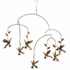 Ancient Graffiti Hanging Hummingbirds And Bells Mobile
