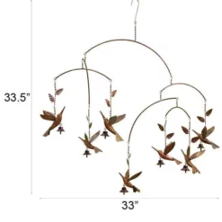 Ancient Graffiti Hanging Hummingbirds And Bells Mobile